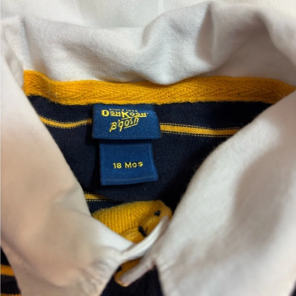 Set of 2 OshKosh B'gosh Kids one piece pants and long sleeve collared outfits
